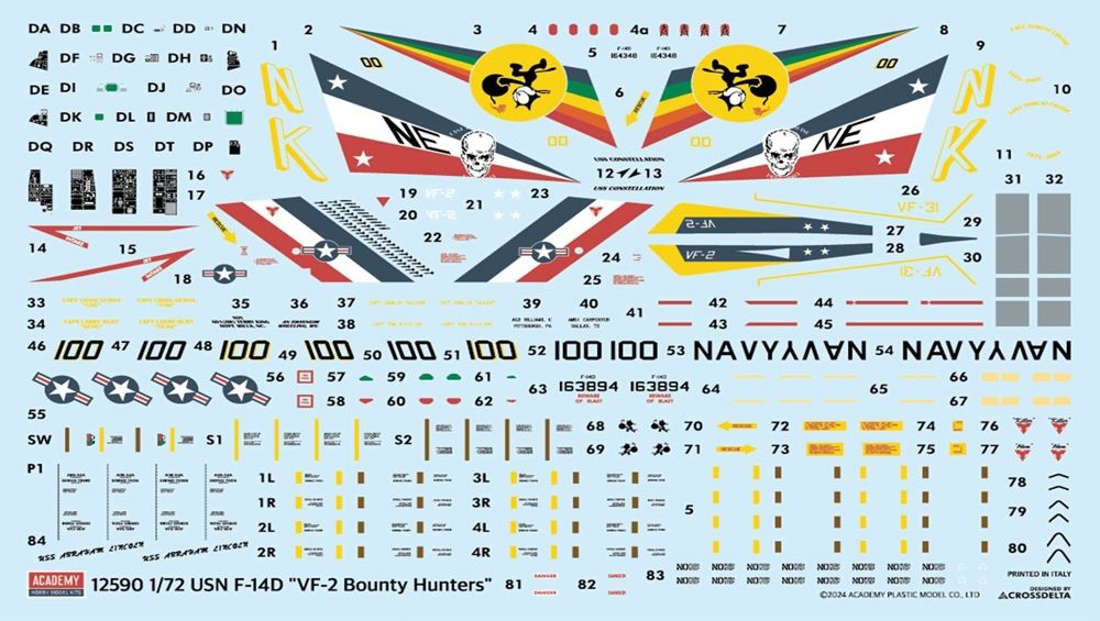 Acadamy USN F-14 D Bounty Hunters 1:72 Scale Kit