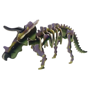 Easy to Assemble Triceratops 3D Wooden Puzzle