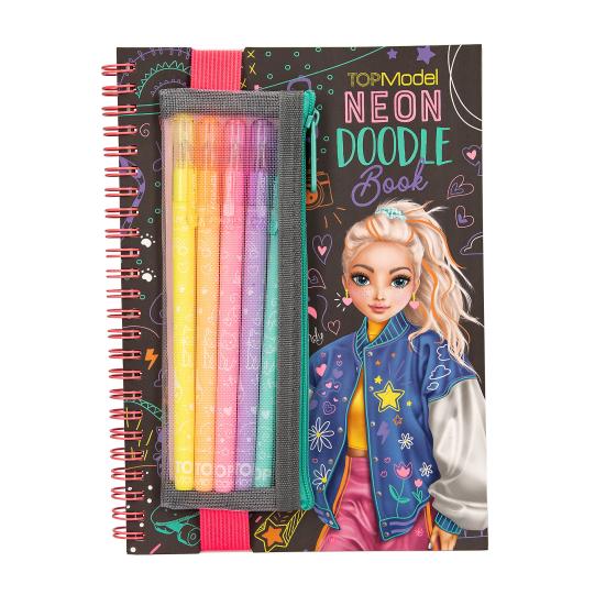 TOPModel Neon Doodle Colouring Book