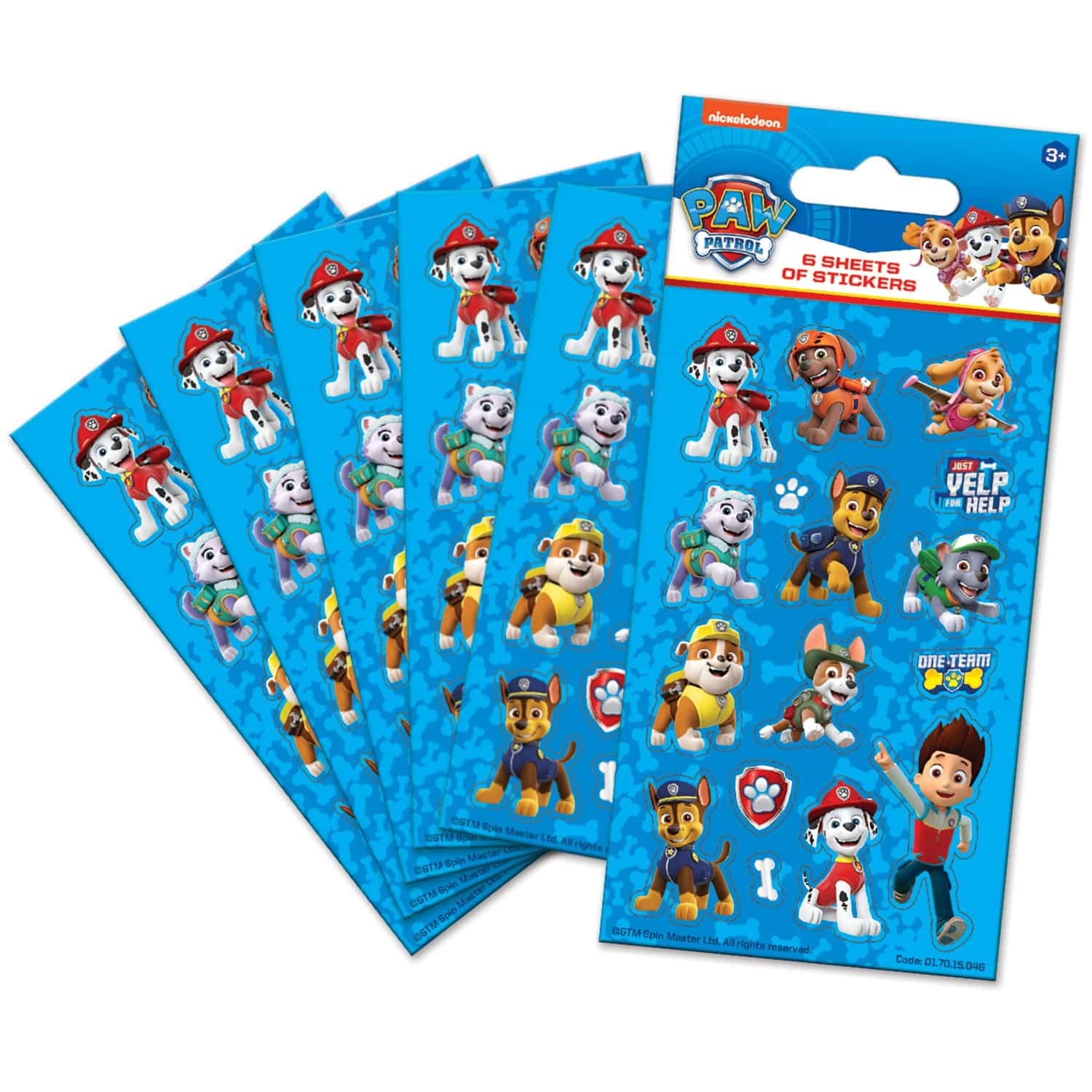 Paw Patrol 6 Sheet Sticker Pack