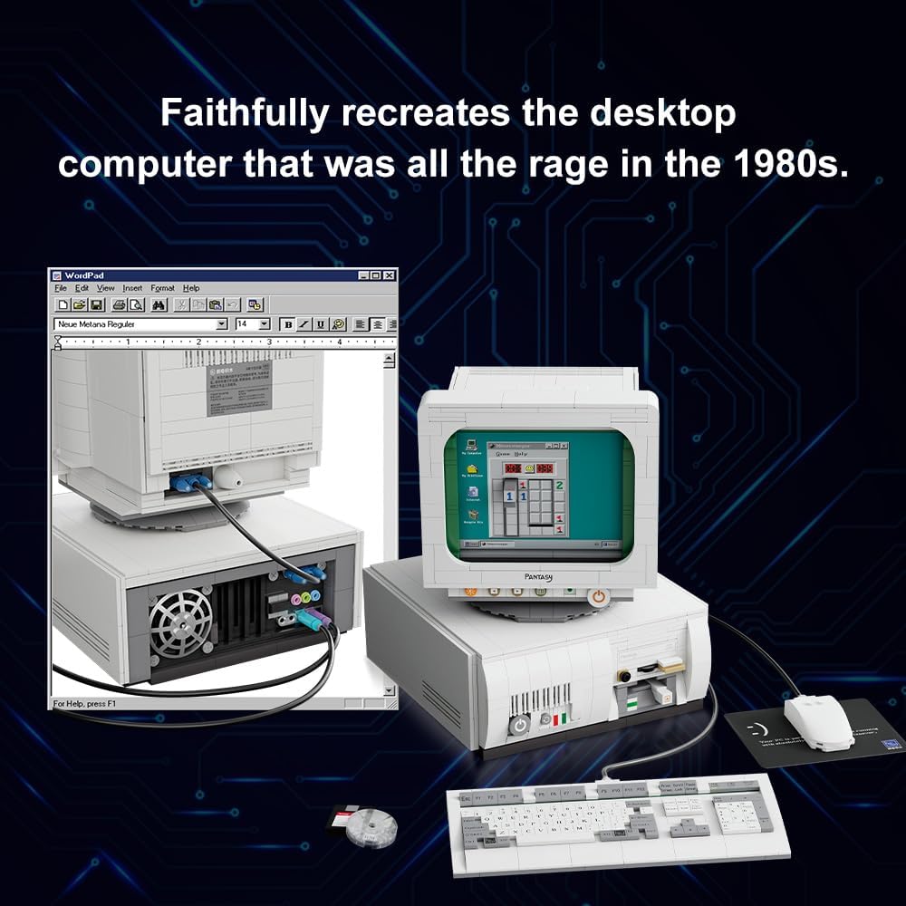 Pantasy Retro: Desktpo PC 1634 Piece Brick Set