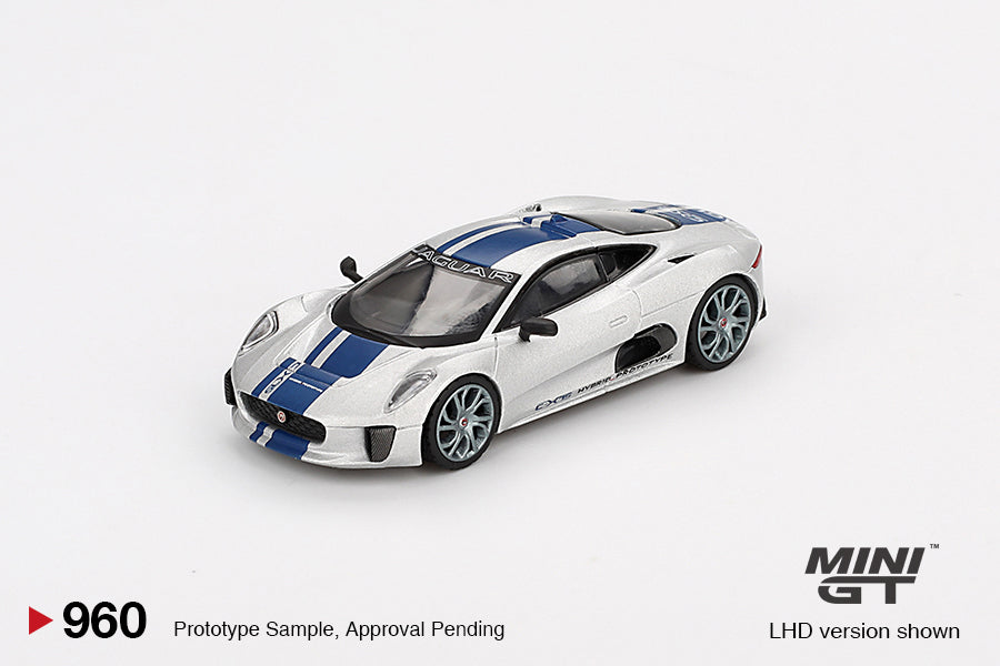 Mini GT Jaguar C-X75 Silver 1:64 Scale