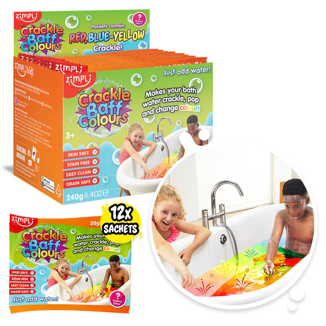 Crackle Baff - Rainbow 12 Pack