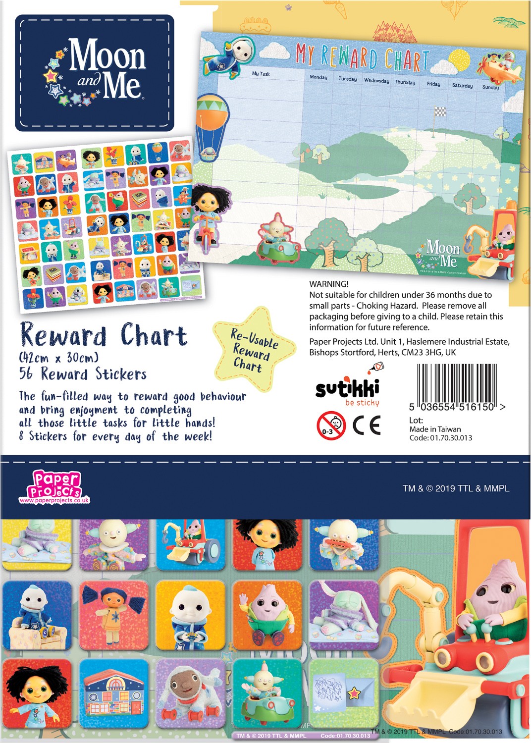 Moon & Me Reward Chart & Stickers