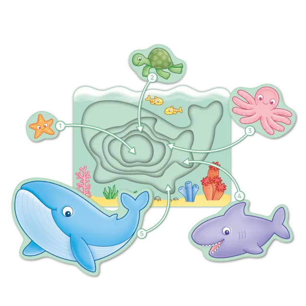 Orchard Under The Sea Wooden Nesting Puzzle