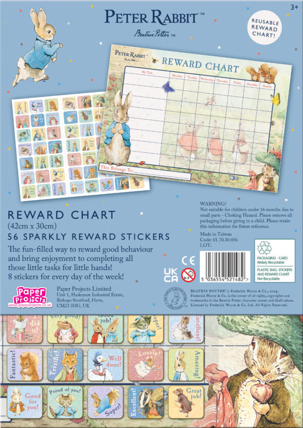 Peter Rabbit Reward Chart & Stickers