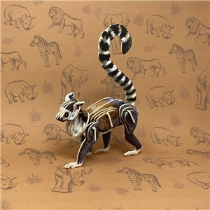 Easy to Assemble Ring-Tailed Lemur 3D Wood Puzzle