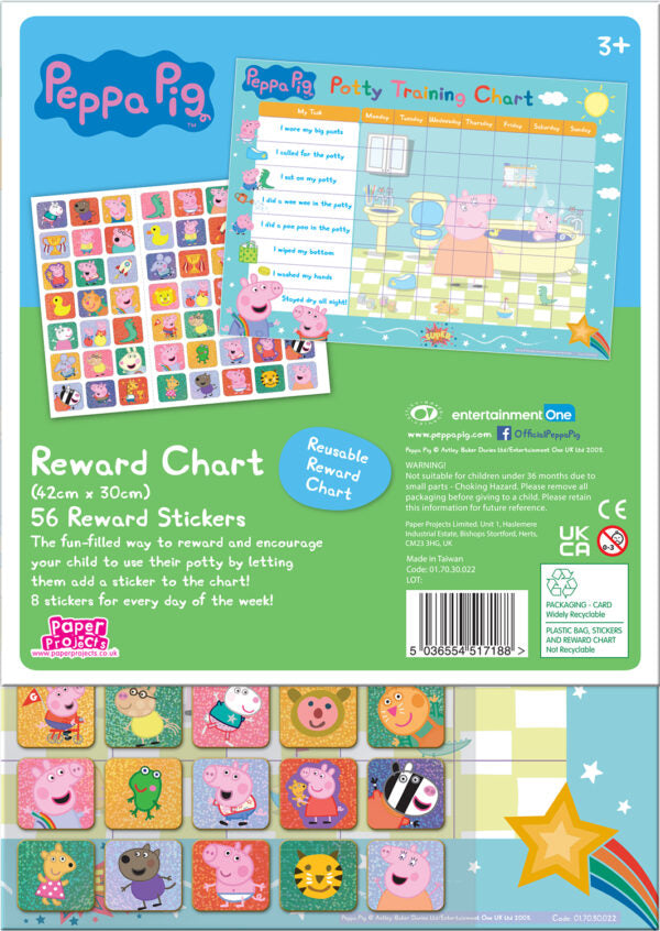 Peppa Pig Potty Training Reward Chart & Stickers