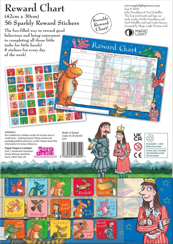 Zog Reward Chart & Stickers
