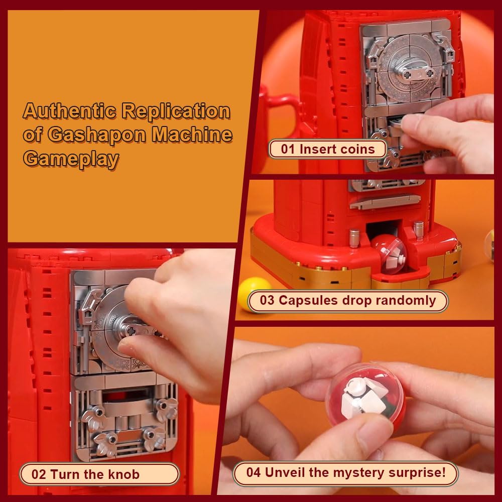 Pantasy Retro Collection: Gumball Machine Brick Construction Set