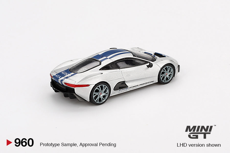 Mini GT Jaguar C-X75 Silver 1:64 Scale
