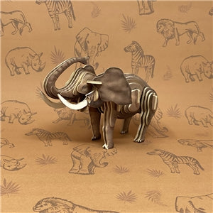 Easy to Assemble Elephant 3D Wooden Puzzle