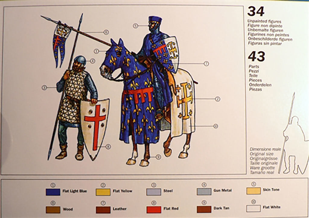 Italeri Crusaders Figure Set 1:72 Scale Model Figures