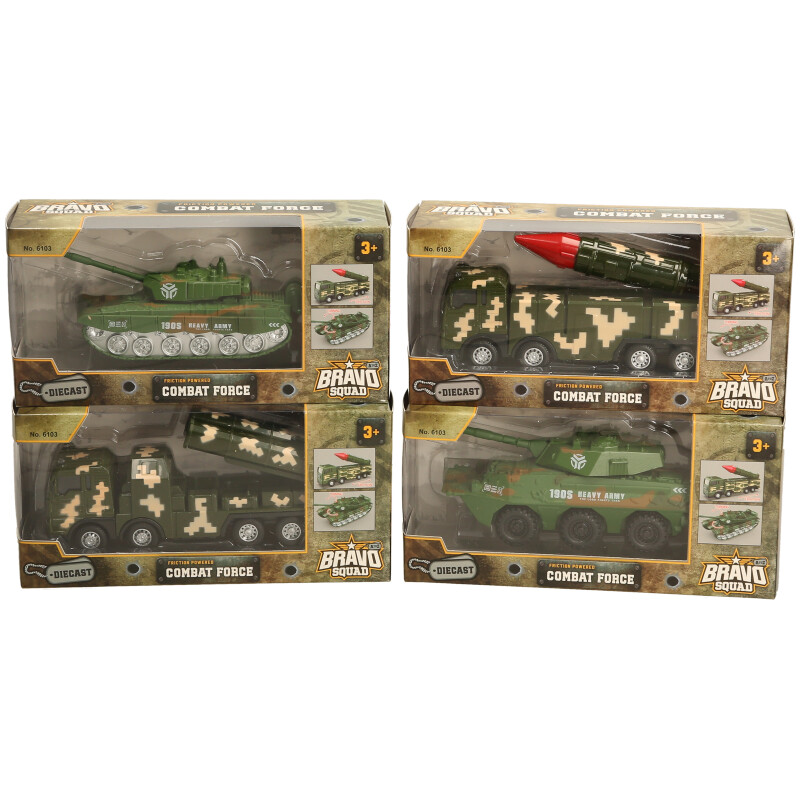 Combat Force Friction Powered Military Vehicles