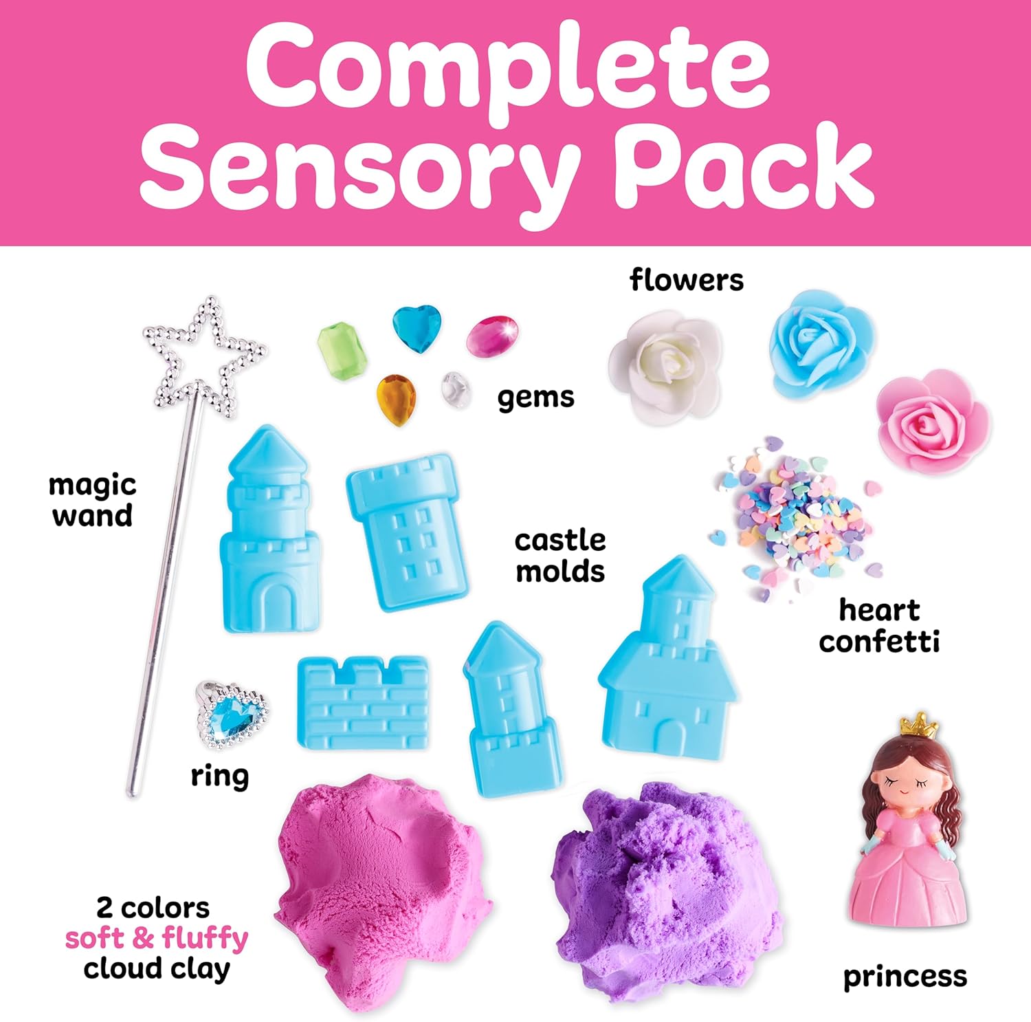 Stretchy Cloud Clay Princess Sensory Pack