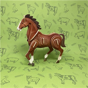 Easy to Assemble Horse 3D Wooden Puzzle
