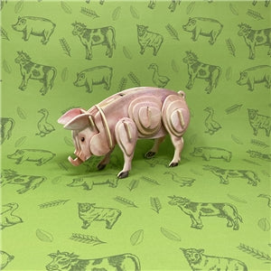 Easy to Assemble Pig 3D Wooden Puzzle