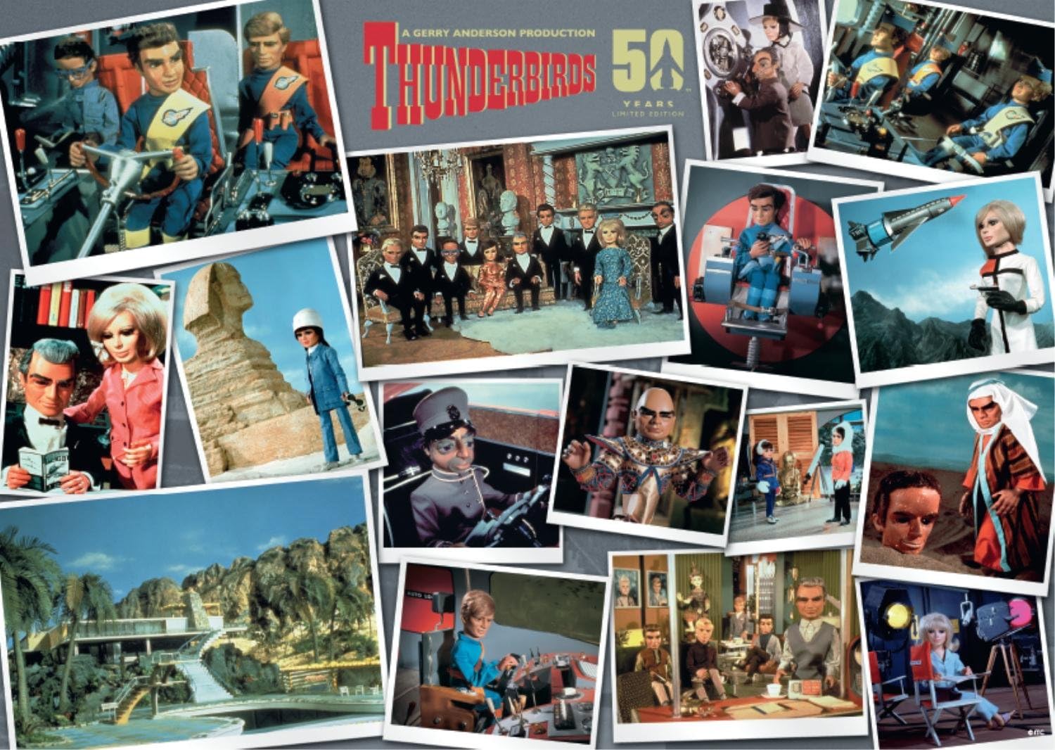 Thunderbirds 3 x 500 Piece Jigsaw Puzzle Set 50 Years Limited Edition