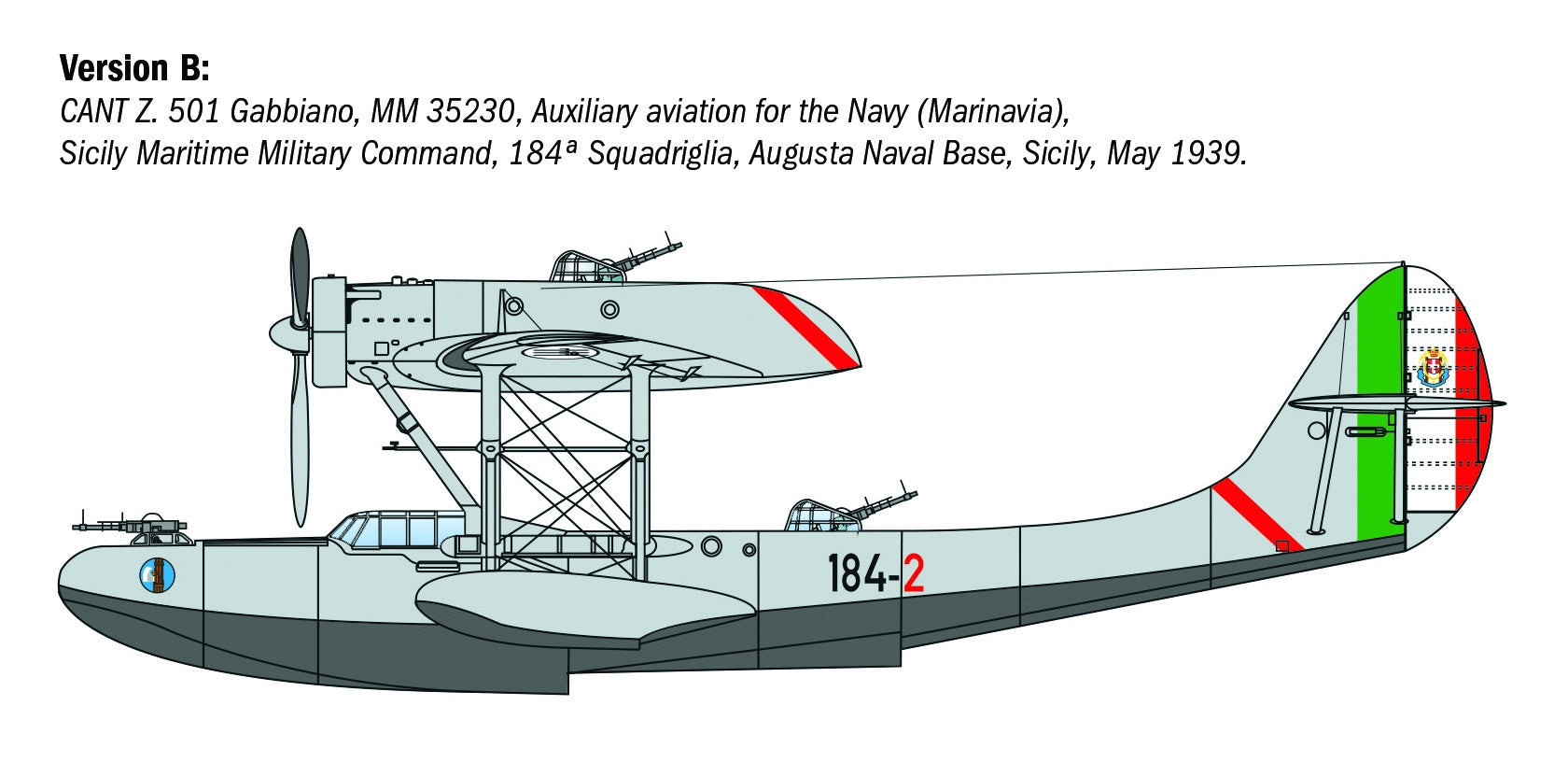 Italeri CANT Z.501 Gabbiano 1:72 Scale Kit