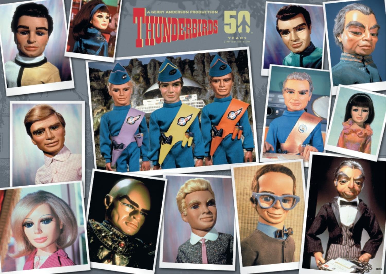 Thunderbirds 3 x 500 Piece Jigsaw Puzzle Set 50 Years Limited Edition