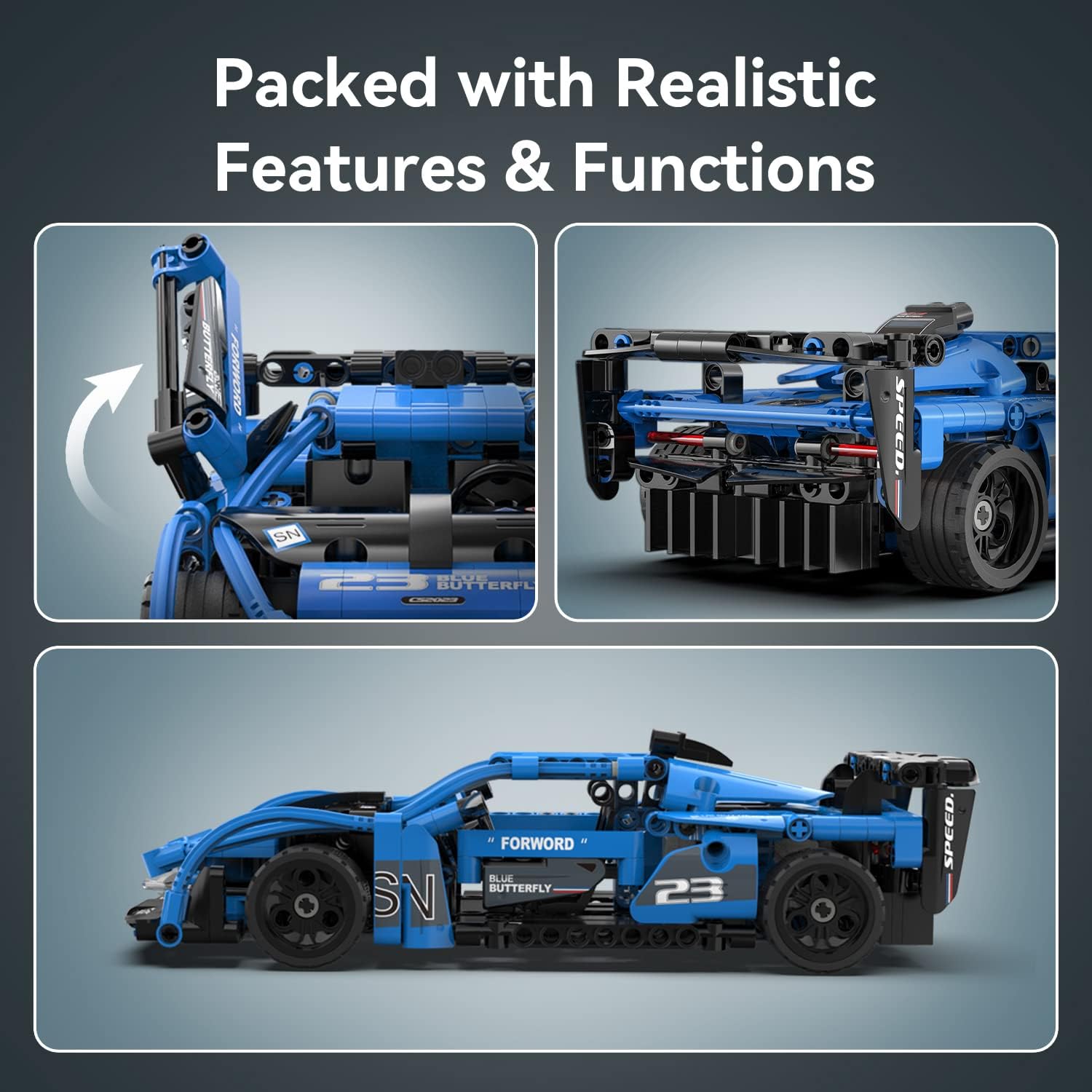 Cada Shadow Sports Car 380 Pce Construction Set