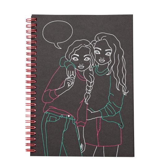TOPModel Neon Doodle Colouring Book