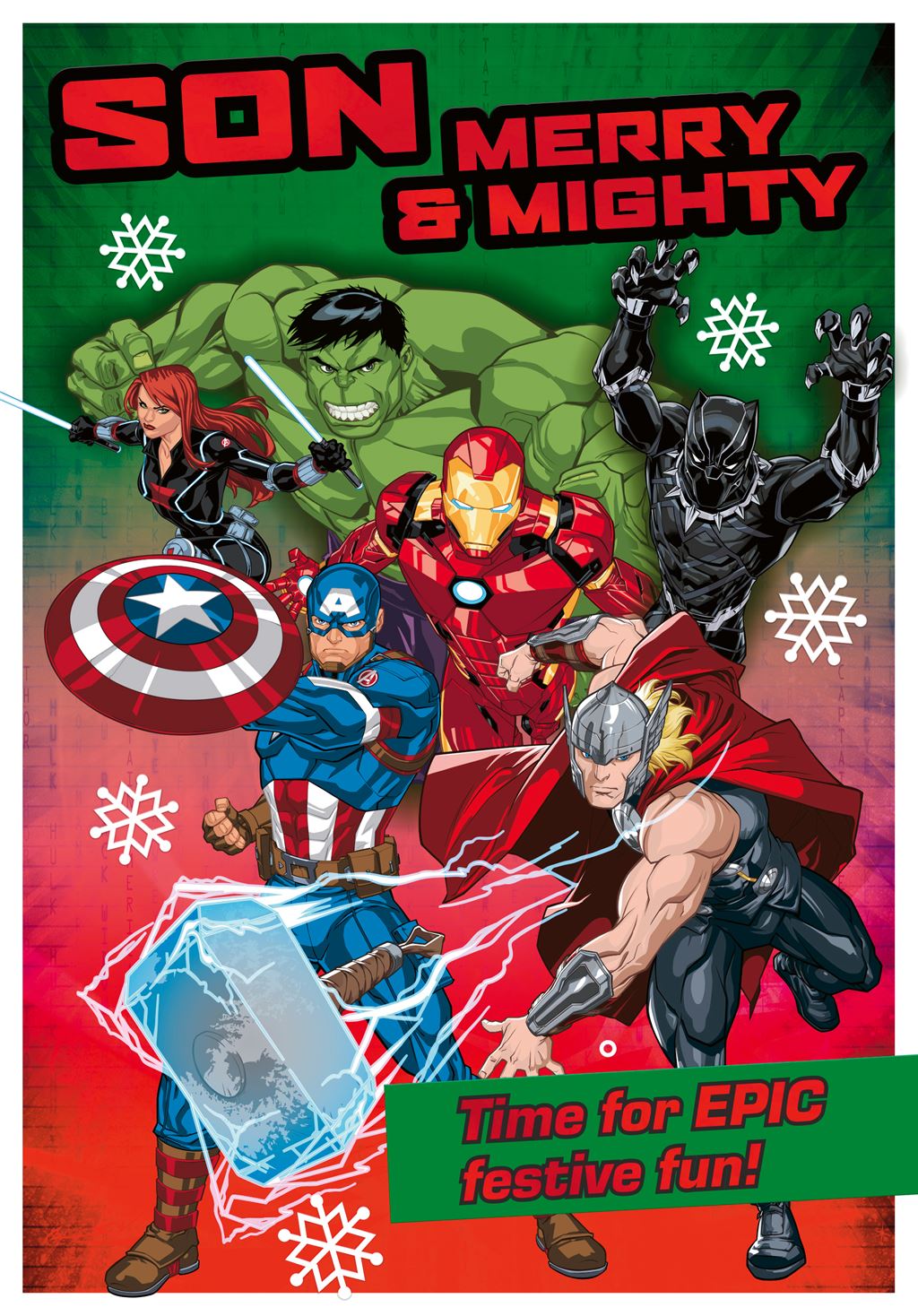 Hallmark Marvel Avengers Son Christmas Card