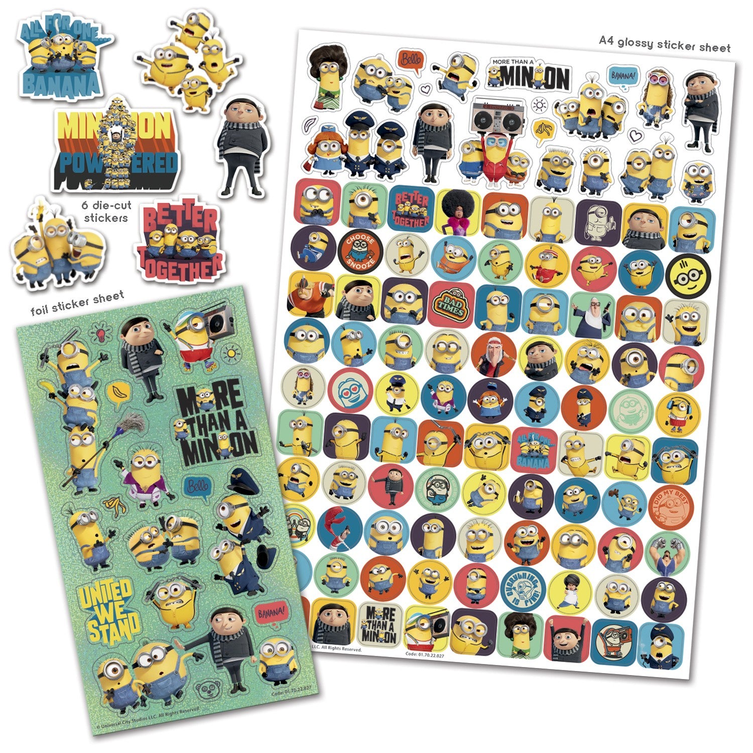 Minions The Rise Of Gru Mega Sticker Pack