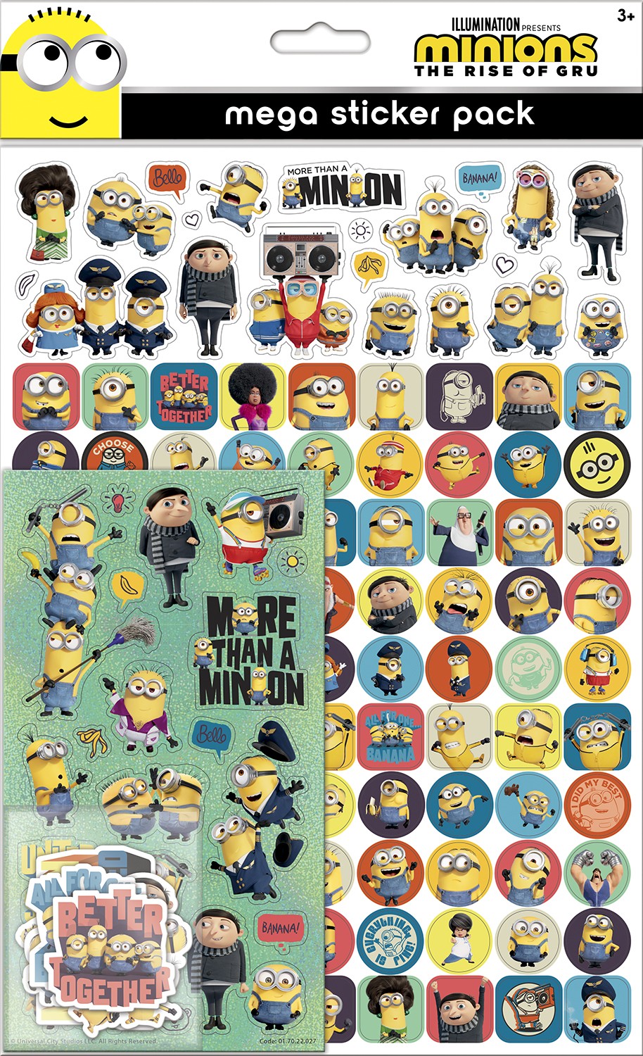 Minions The Rise Of Gru Mega Sticker Pack