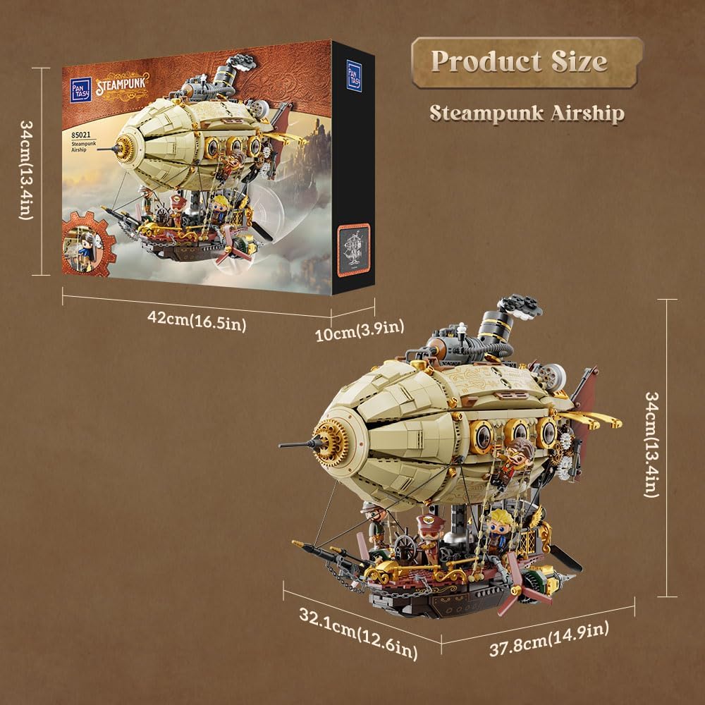Pantasy Steampunk Airship 1949 Piece Brick Set