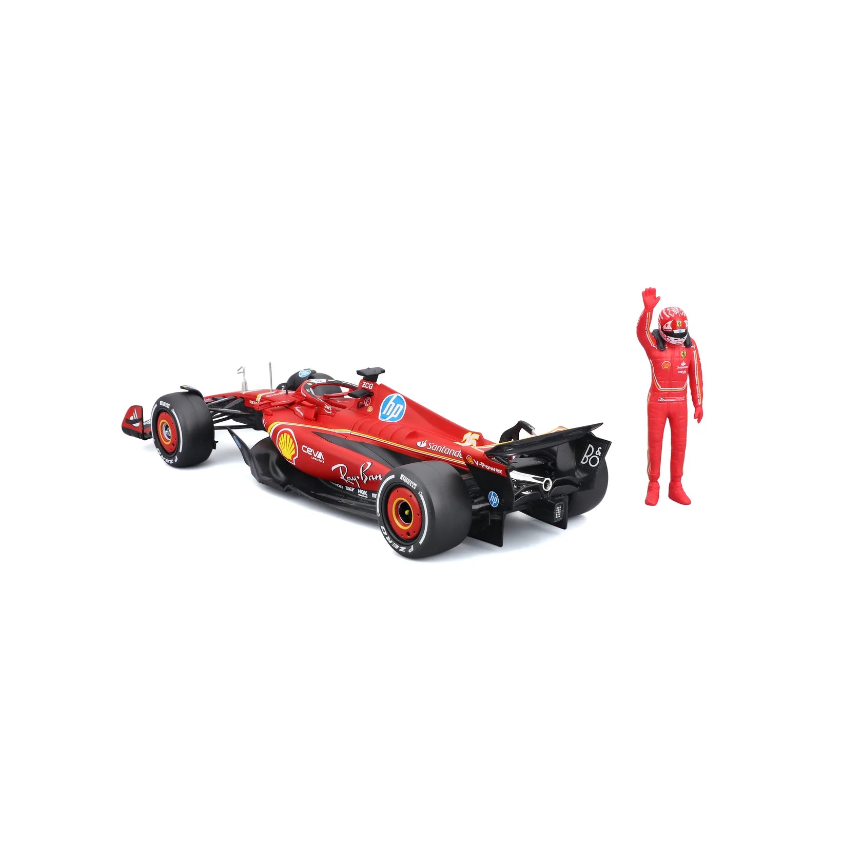 Bburago 1:24 F1 Ferrari Sf-24 2024 With Driver Figure Leclerc