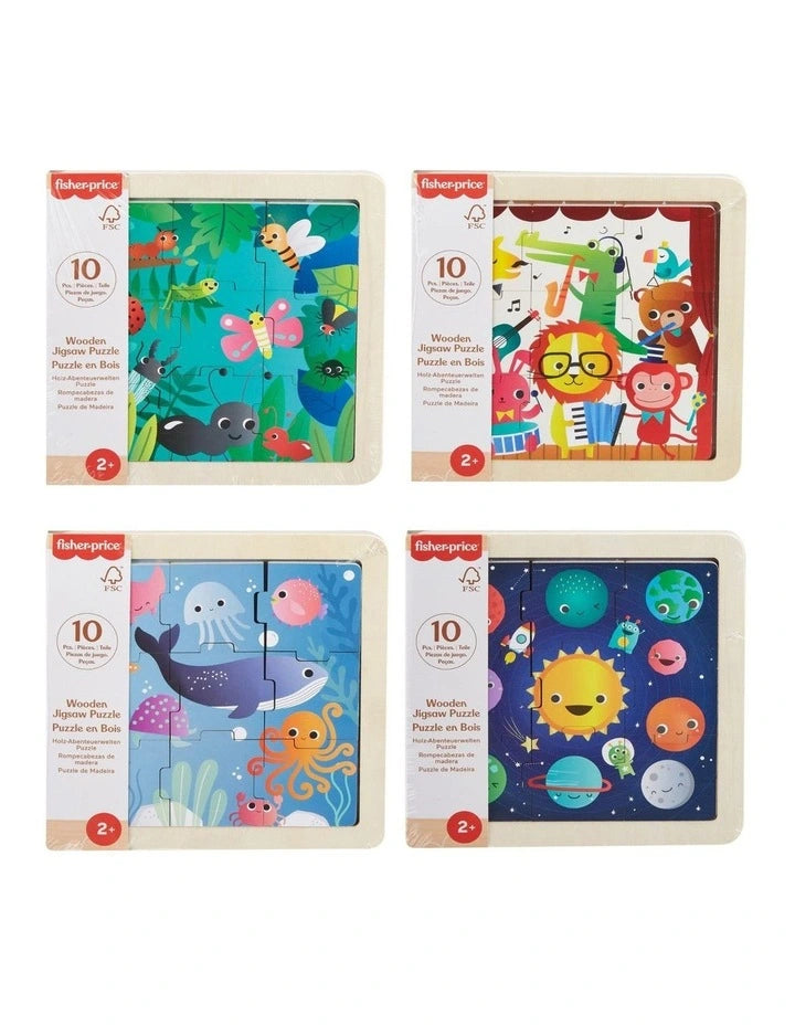 Fisher Price Wooden Jigsaw Puzzle Assortment