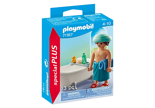 Playmobil Man with Bathtub