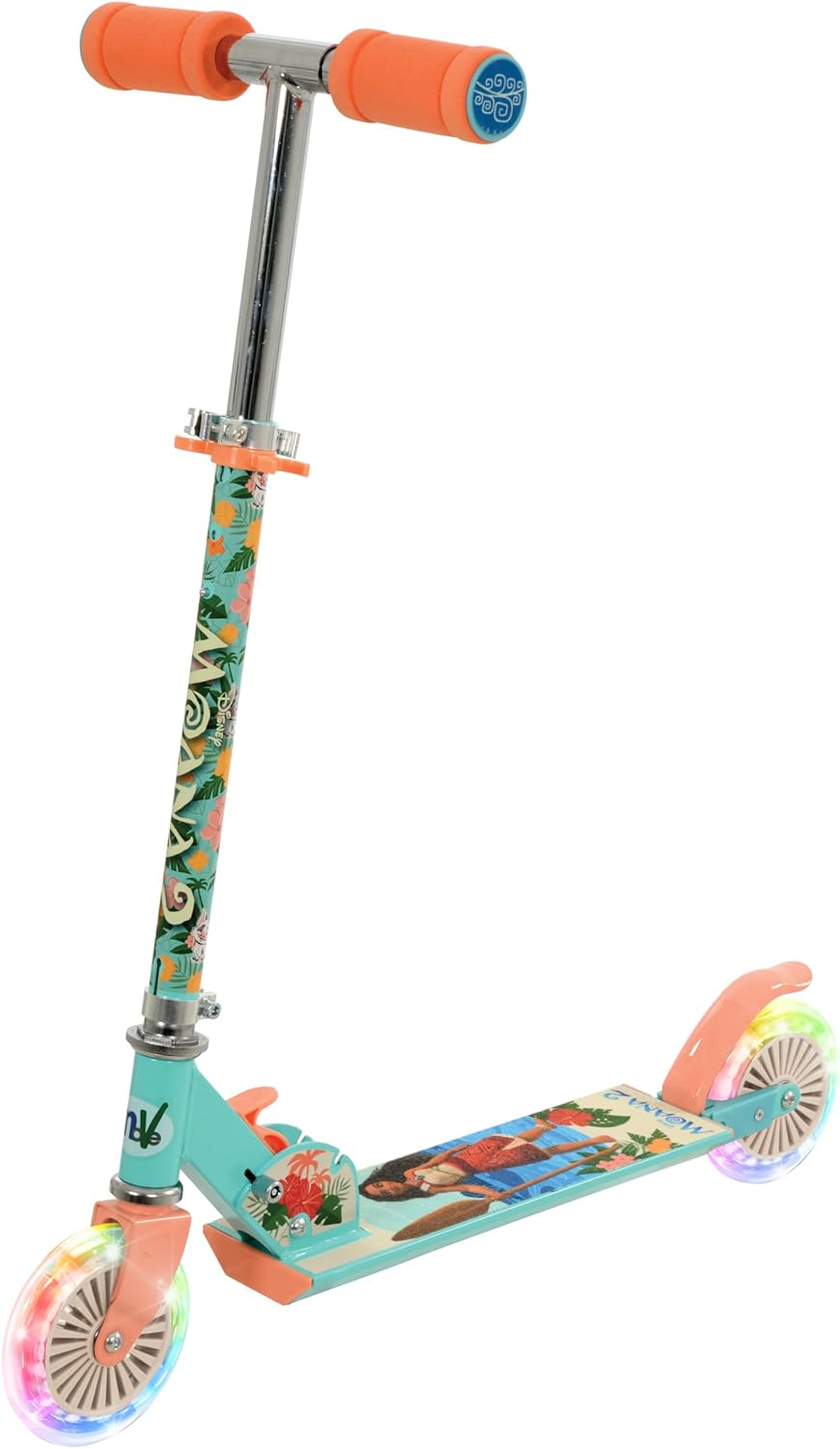 Moana 2 Folding In Line Scooter with Lights