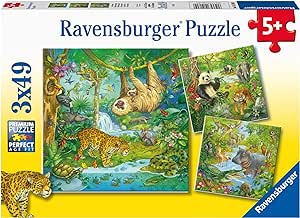 Jungle Fun 3x49 Piece Jigsaw Puzzle