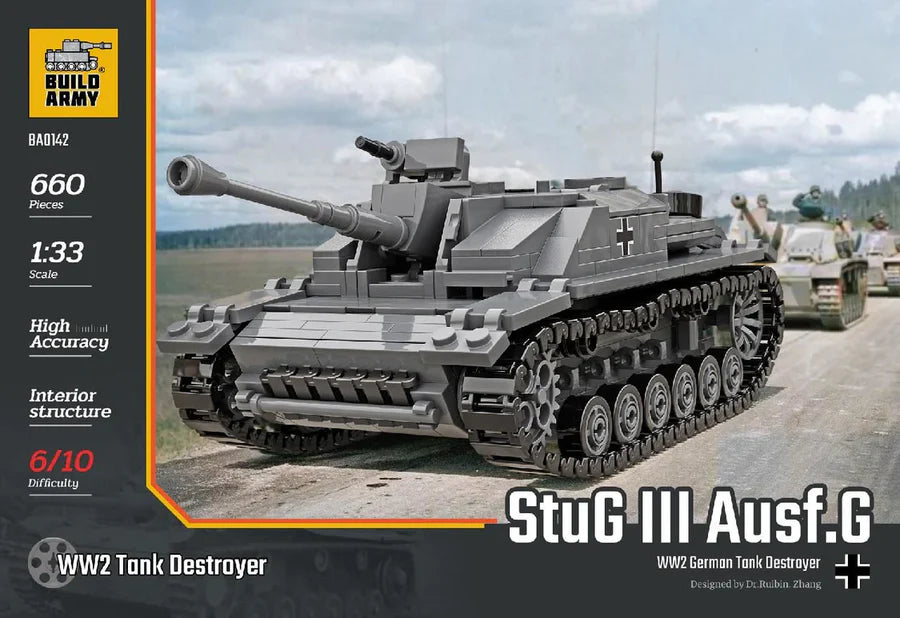Build Army StuG III Tank Destroyer 660 pieces