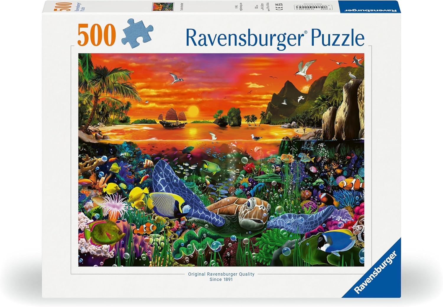Turtle in the Reef 500 Piece Puzzle