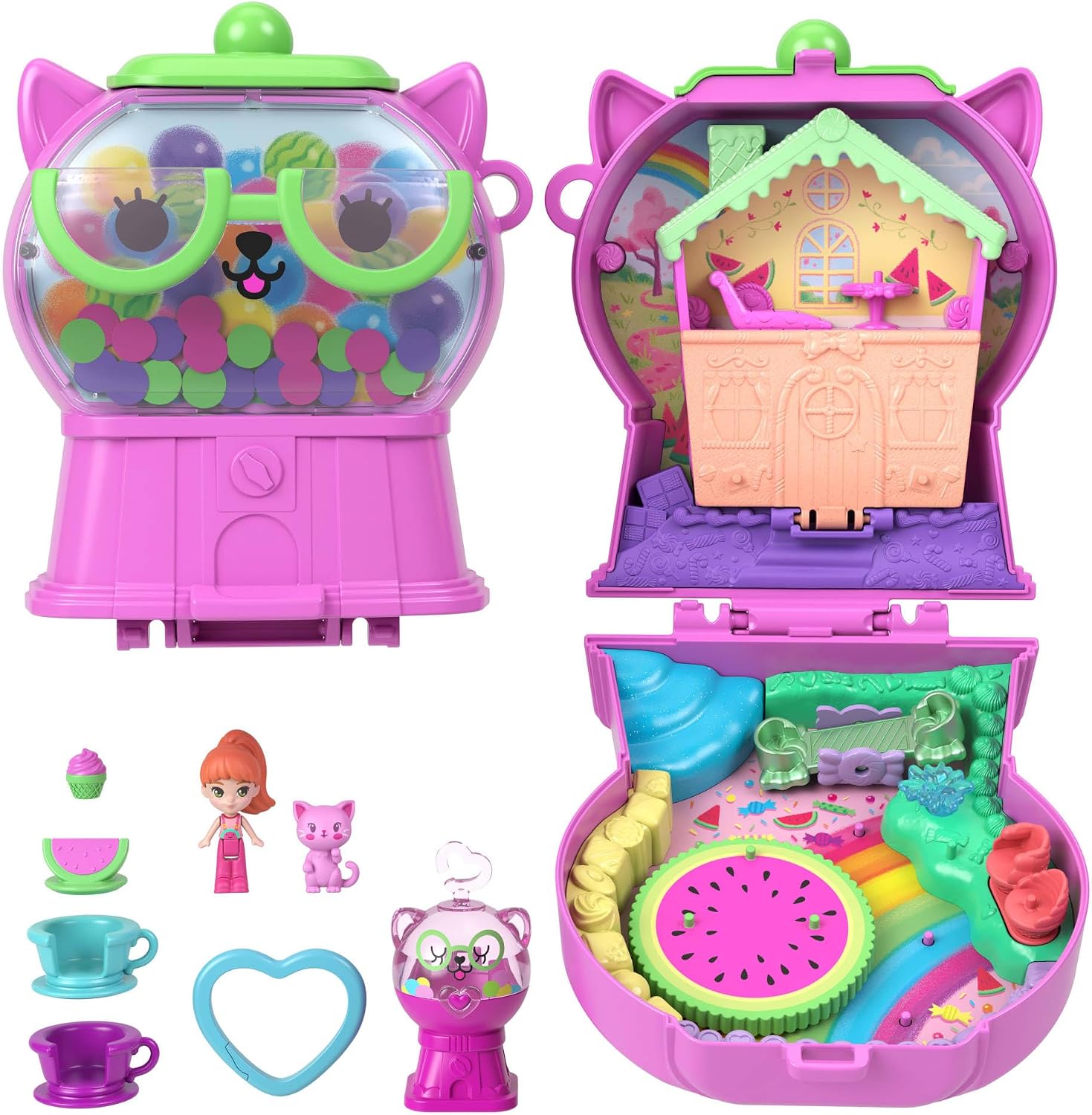 Polly Pocket Gumball Kitty Compact