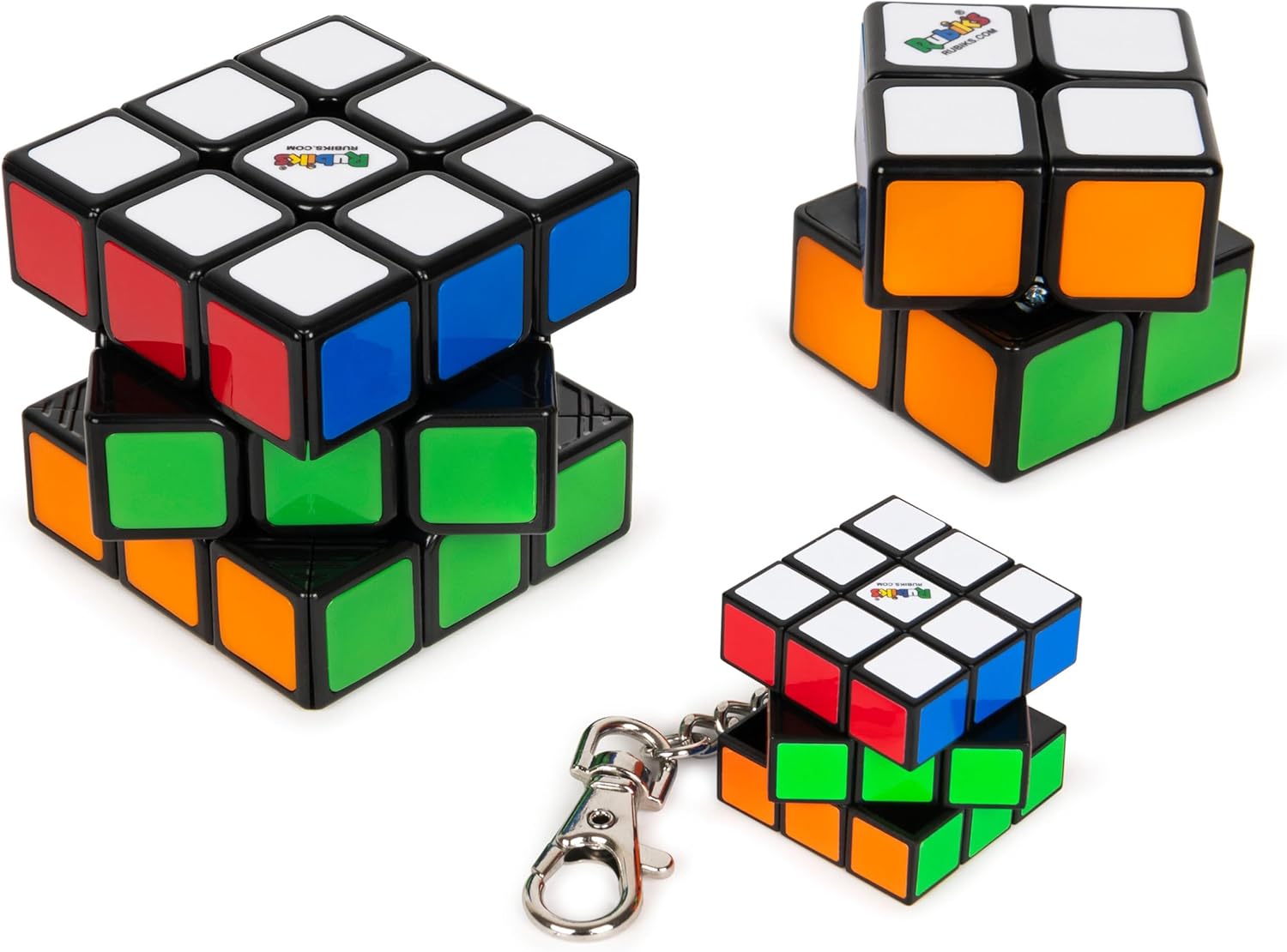 Rubik's Family Pack - 3x3, 2x2, 3x3 Keychain