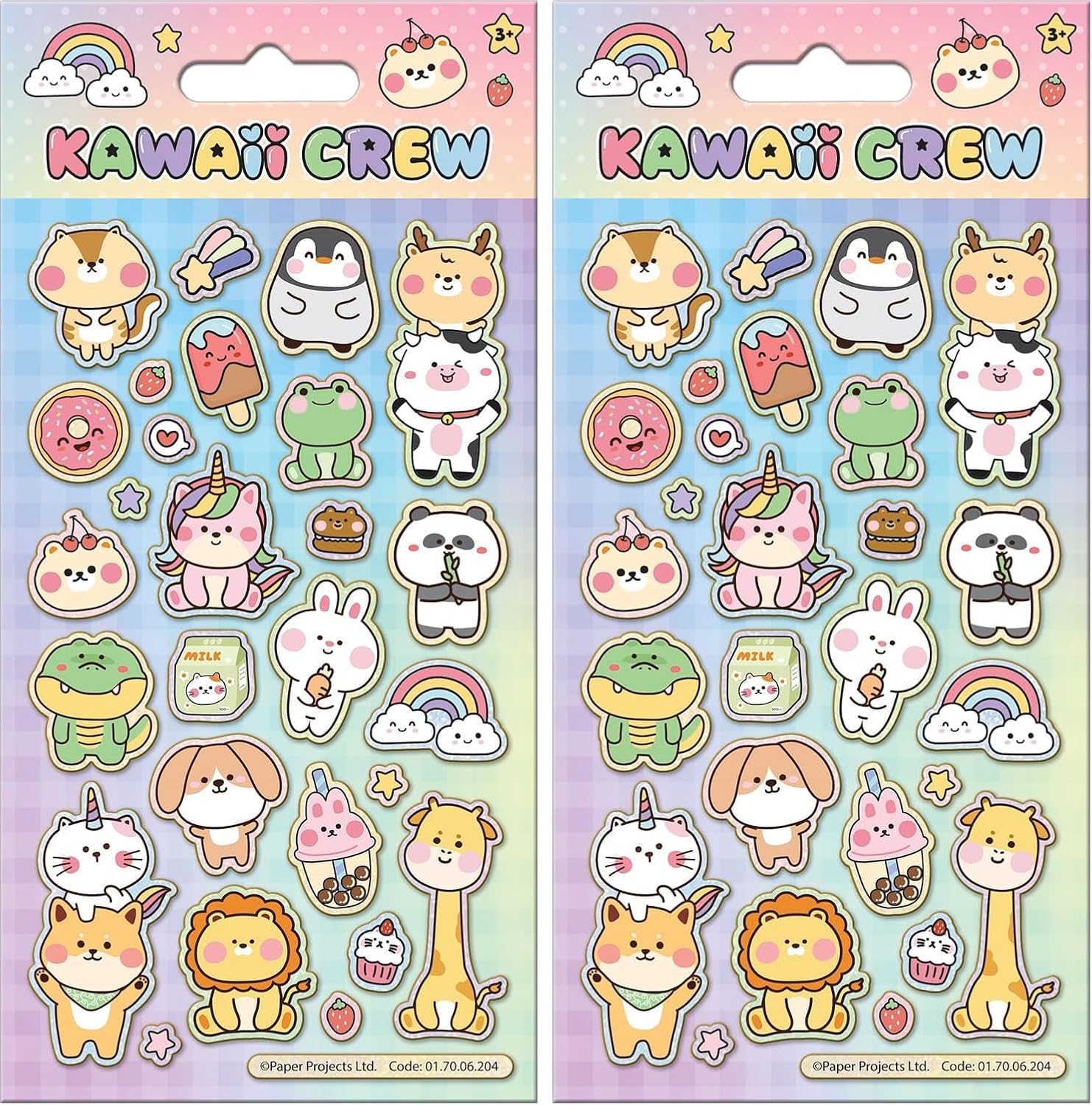 Kawaii Crew Foil Stickers
