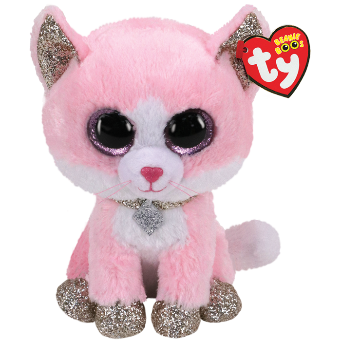 TY Fiona Pink Cat Boo Regular