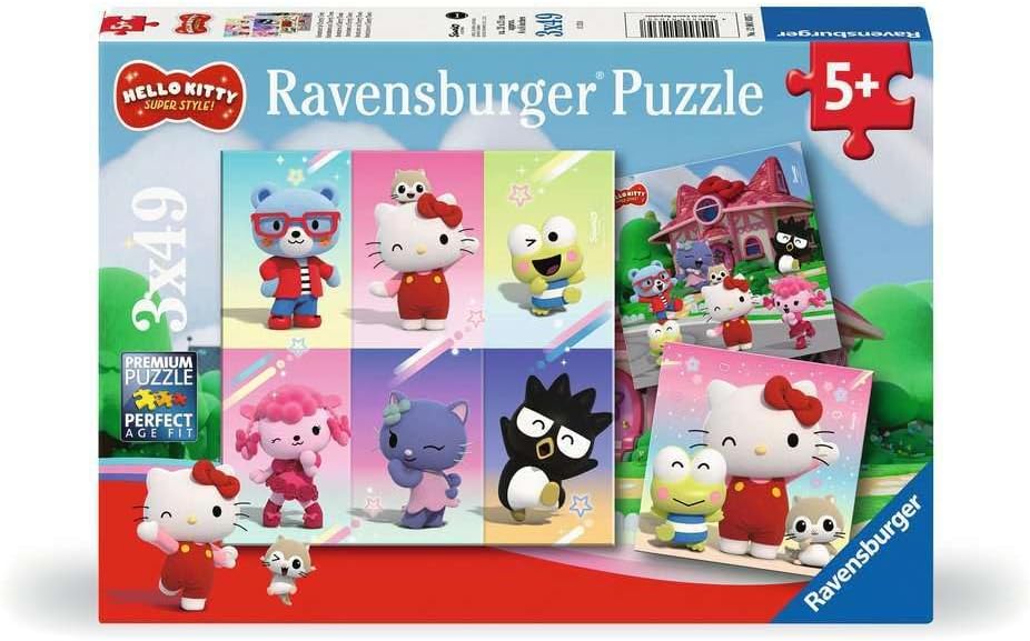 Hello Kitty Super Style 3x49 Piece Jigsaws