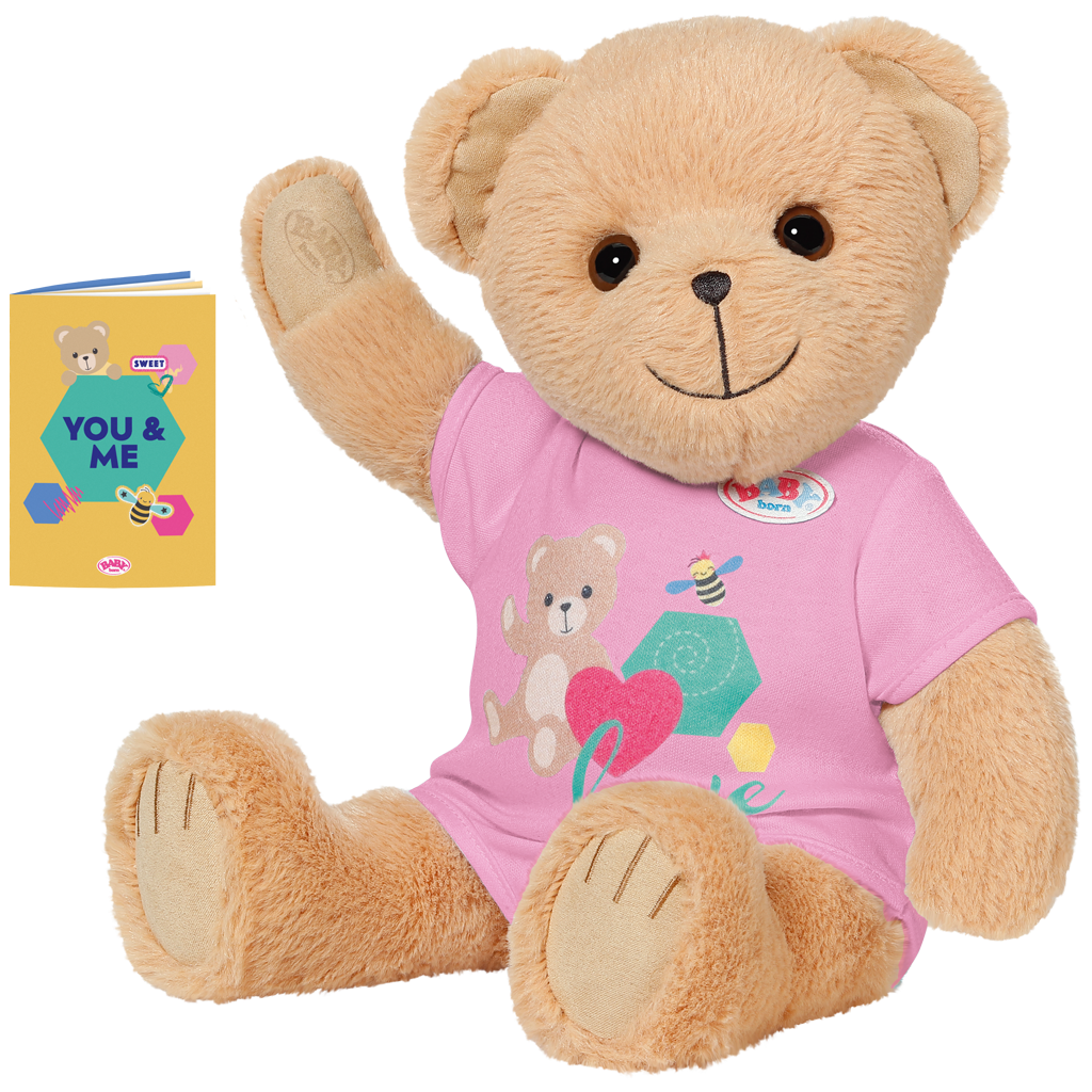 BABY Born Bear In Pink Shirt