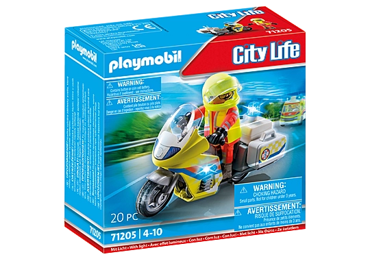 Playmobil Rescue Motorbike with Flashing Lights