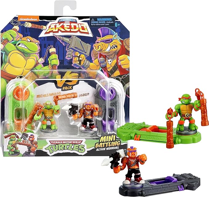 Akedo TMNT Versus Pack Michaelangelo Vs Bebop