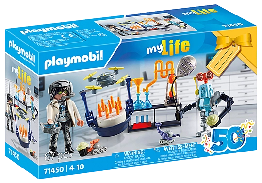 Playmobil Researchers with Robot