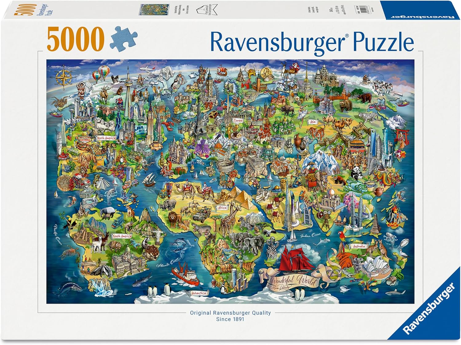 World Map 5000 Piece Jigsaw