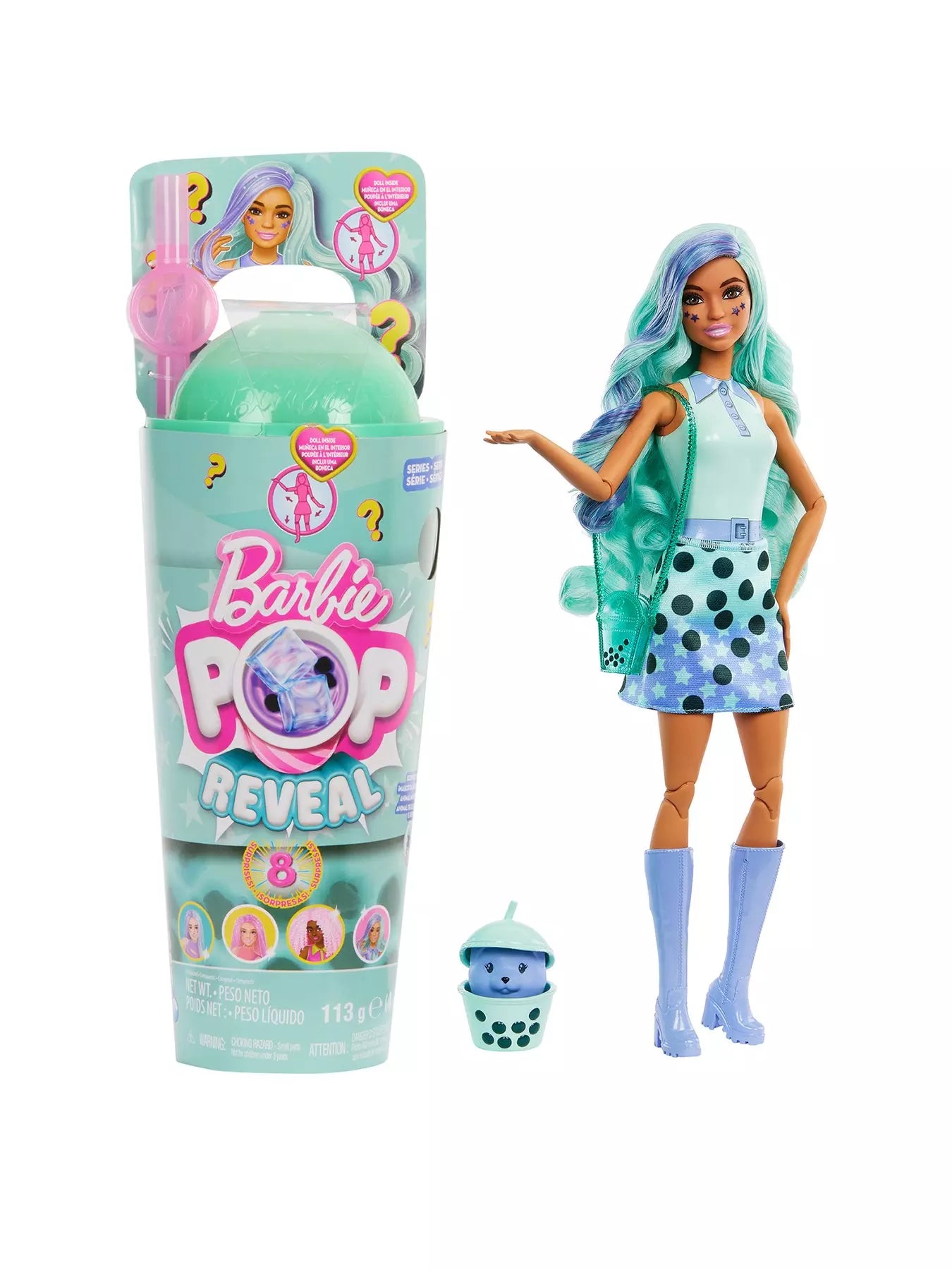 Barbie Pop Reveal Bubble Tea Series Doll Green