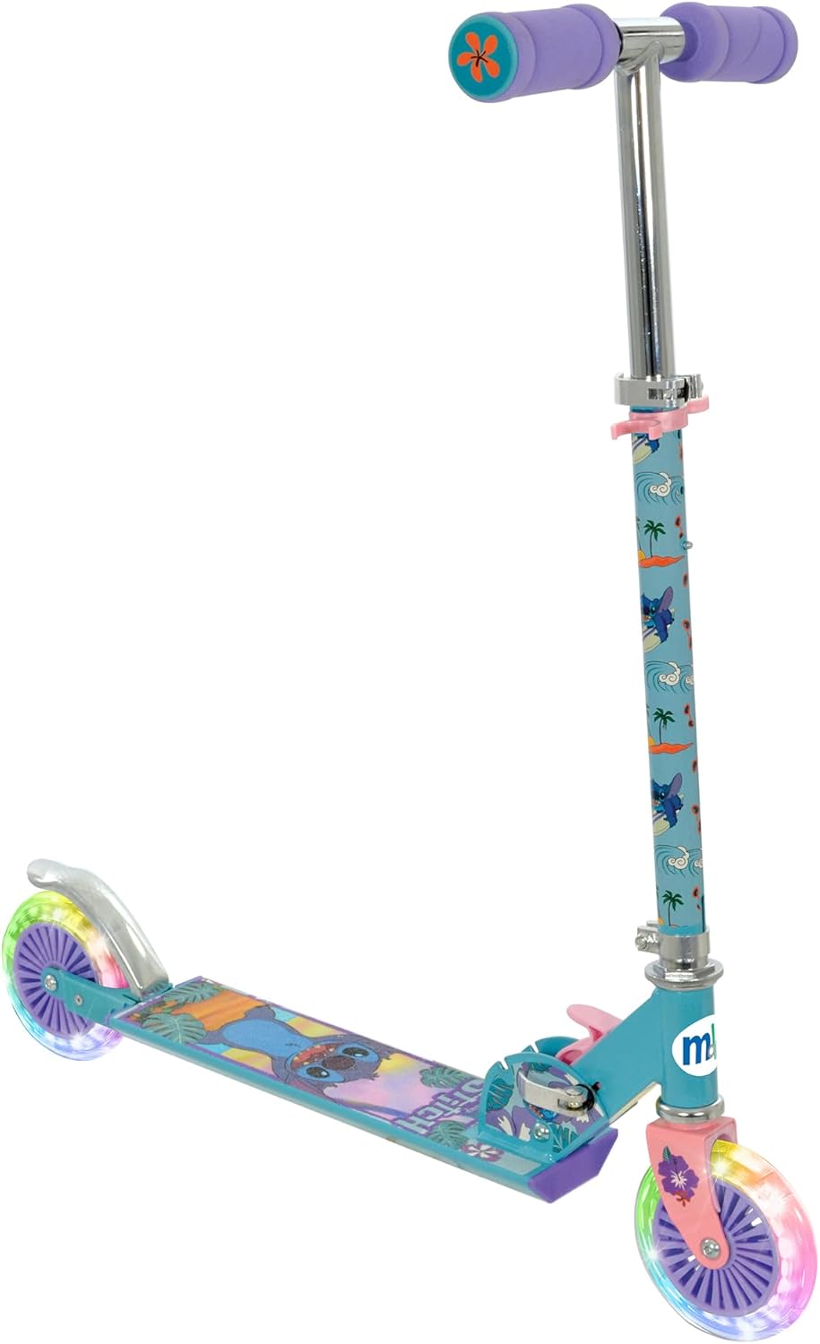 Stitch Folding In Line Scooter with Light Up Wheel