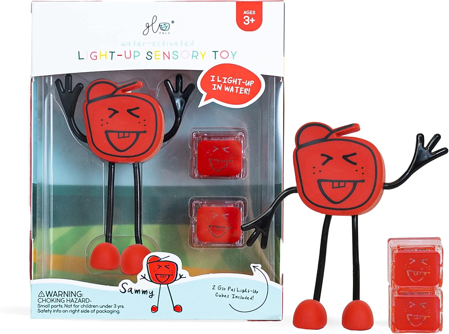 Glo Pals Light Up Sensory Toy Character Pack Red